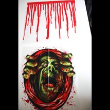 Haunted House Blood Monster-ZOMBIE GHOUL TOILET COVER-Halloween Party De... - $1.95