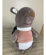 Miniso Life Standing Bunny Rabbit Plush Brown With Pink Shirt  10” - $27.09 CAD