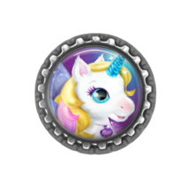 STARLILY UNICORN Finished 3D Bottle Cap for Scrapbook | Bow Center - $73.47 MXN