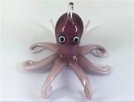 Purple Octopus Ocean Blown Glass Ornament Handmade NIB Gift Boxed - $21.73