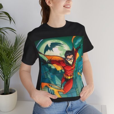 Vintage Robin Graphic Tee: Classic Superhero Shirt for Fans