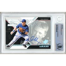 Hank Blalock Texas Rangers Auto 2003 SPx Baseball Card #115 BAS Autograph Slab - £62.92 GBP