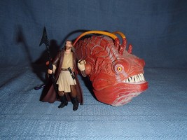 Collectible 1998 Star Wars Opee and Qui-Gon Jinn Action Figure Episode 1 Hasbro  - £10.15 GBP