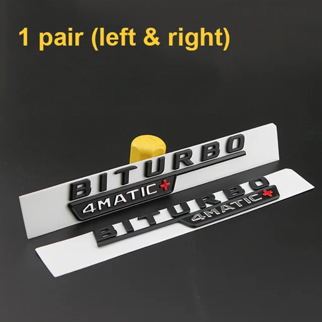 Letter Emblem for Mercedes Benz AMG V12BITURBO V8 BITURBO 4MATIC+ TURBO 4MATIC C