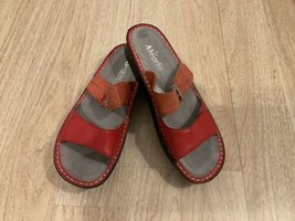 Alegria Sandals Shoes Red Leather Butterfly Women’s size 41 - £27.91 GBP