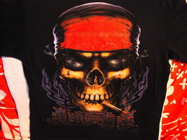 Pirate Skull Smoking A Joint Marijuana T-SHIRT Shirt - £9.08 GBP