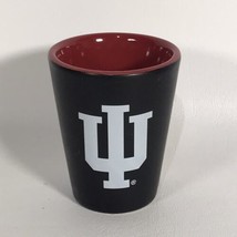 New Indiana University 2oz. Shot Glass Black Matte IU Logo NCAA Red Inside - $8.99