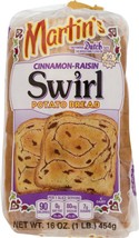 Martin&#39;s Famous Pastry Cinnamon Raisin Swirl Potato Bread- 16 oz. Bag (3 Bags) - £22.47 GBP