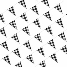 100Ft Black And White Checkered Flag Banner Racing Birthday Decorations, For Nas - £14.05 GBP