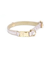 Leather Dog Collar Tino Silver Rose - £36.87 GBP