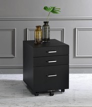 Tenno&#39;s Black &amp; Chrome Cabinets: Modern Style - $134.99