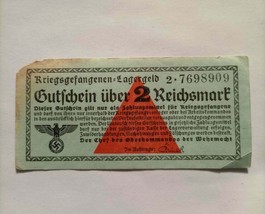 2 German Reichspfennig prisoner of war POW currency 1939 1944 lagergeld ... - $48.51