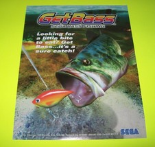 Get Bass Fishing Arcade FLYER Original Vintage Video Game Artwork Sheet 1997 - £10.40 GBP