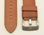 22mm BROWN  genuine leather watch band  heavy duty strap  - £27.15 GBP