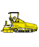 color Asphalt Paver svg png digital download file, Heavy Equipment  - $2.70 CAD