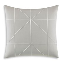 Vera Wang Layered Geometric 1 Piece Linen Sham Size European Color Gray - £82.83 GBP