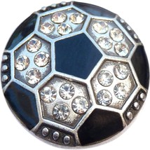 Bling Soccer Ball Snap Charm - £2.35 GBP