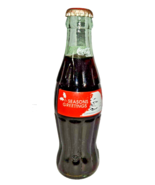 VTG Christmas Coca Cola Bottle 1990s Coke Seasons Greetings 8oz Glass Bo... - £4.62 GBP