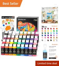 All-in-One 36 Color Acrylic Paint Kit with Brushes, Perfect for Every Ar... - $62.32