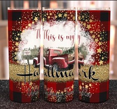 Hallmark Movie Watching Tumbler Vintage Classic Red Truck Christmas Tumbler - $19.95