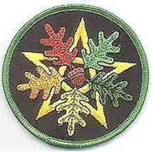 Oak Leaf Pentagram Iron-on Patch 3&quot; - £16.76 GBP