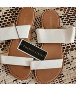 Charles Albert ~ Slip On ~ Open Toe ~ Strappy Sandals ~ WHITE ~ Ladies M... - $14.96