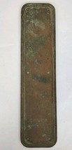 1920s Corbin Solid Bronze Door Push Finger Plate 4x16&quot; Large Thick Old H... - $3,698.84 MXN
