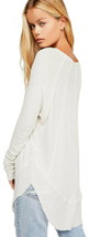 Free People Raw Edges High Low Tunic Small 4 6 Sand Thermal Textured SOFT COMFY - £59.23 GBP