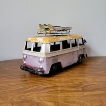 Vintage Mini Hippie Style Tin Van With Surfboards For Display Only - $41.00