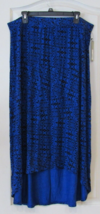 Apt. 9 Knit High Low Maxi Skirt Blue/Black Women&#39;s PETITE Sz PXL NWT MSP... - $16.38