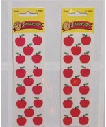 Vintage 1980s Sandylion 2pc Sheet Fuzzy Apple Stickers - $84.15