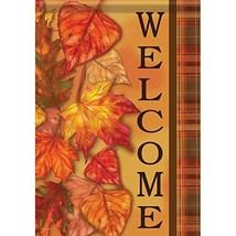 Cascading Leaves Fall Garden Flag-2 Sided Message,12&quot; x 18&quot; - £17.68 GBP