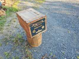 Large Antique Maryland Biscuit Company Wood Crate Box from Shamokin PA. - £159.66 GBP
