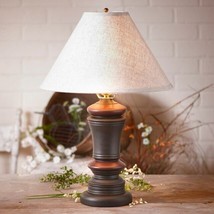 Peppermill Lamp in Black with Linen Ivory Shade - £228.11 GBP