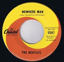 Beatles Nowhere Man 45 rpm What Goes On Canadian Pressing - £7.75 GBP