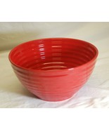 Pioneer Woman Ribbed Mixing Bowl Red Pottery - £25.68 GBP