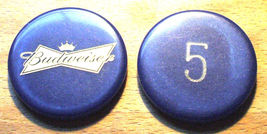 (1) Vintage $5. Budweiser Poker Chip - Bow Tie Chip - $10.95