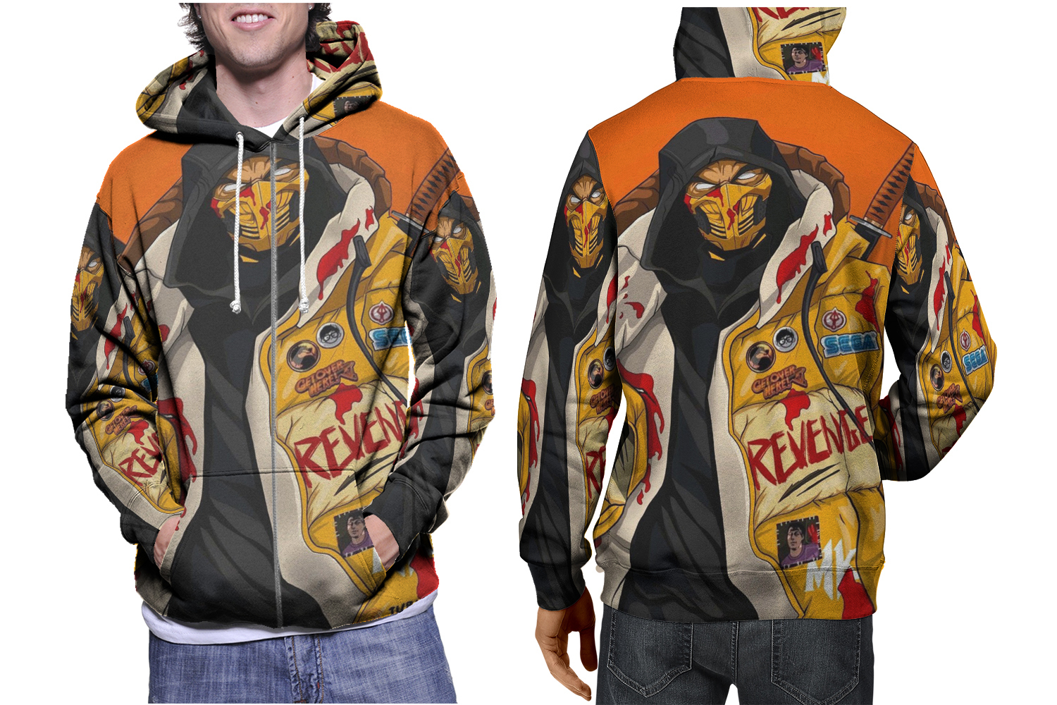 Sega Games REVENGE   Vibrant Fullprint Hoodies Unleash Your Style - $37.99+