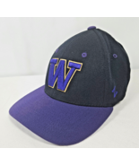 University of Washington Huskies Black Purple Hat Cap Zephyr M/L FlexFit - $237.94 MXN