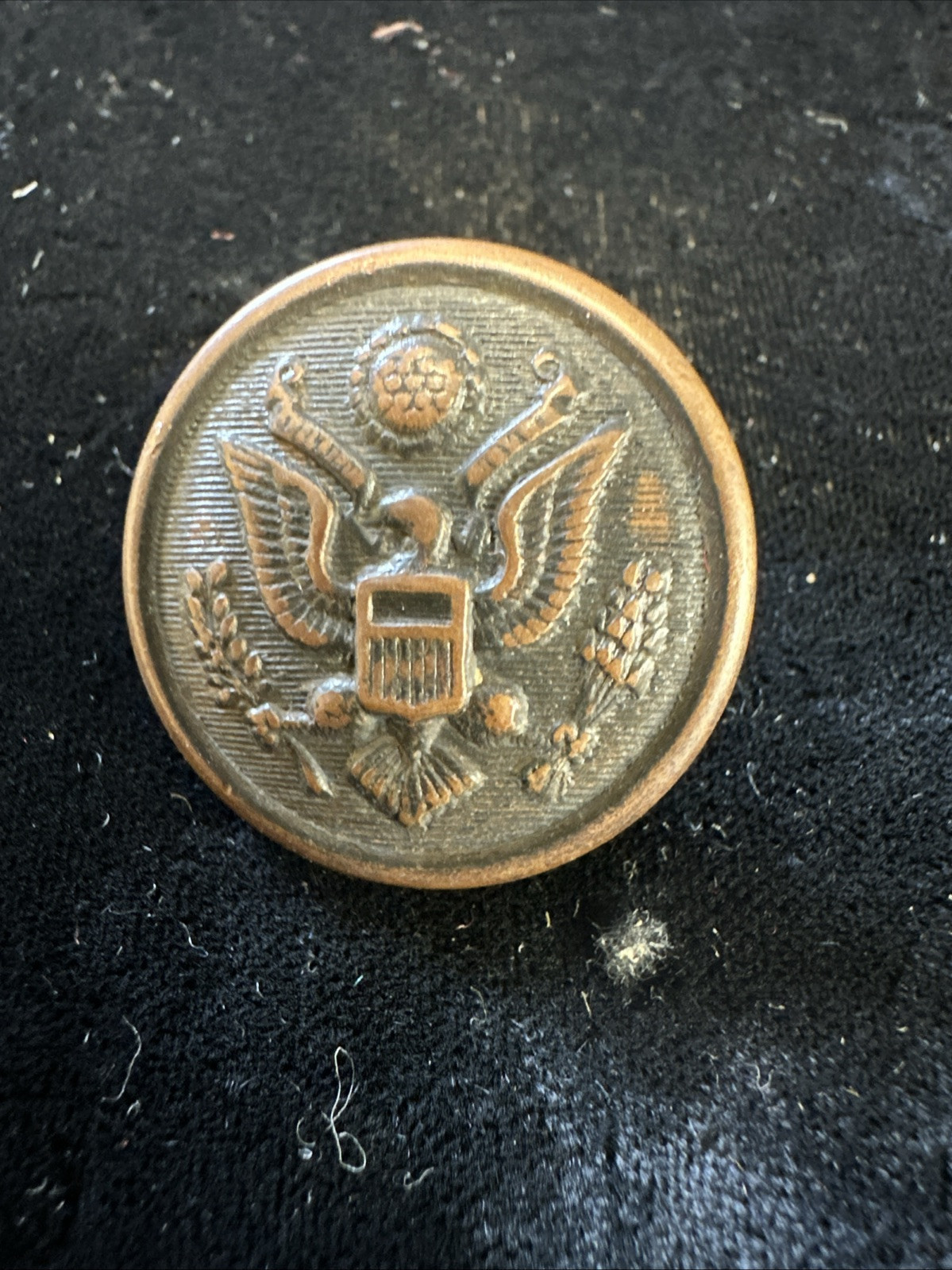 WW1 US Army Great Seal Button Scoville Mfg Co. Waterbury 1902-1918 mfg - $4.95