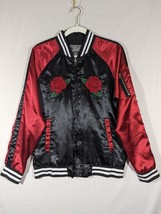 TRADEMARK BROOKLYN CLOTH Jacket Bomber Embroidered New York Snake Roses ... - $32.71