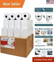 32 Rolls 3 1/8 x 230 Thermal Paper Receipt Rolls fits all Clover POS Cas... - $125.22