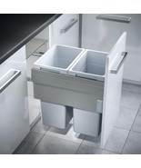 Hailo 2 x 38 Liters Double Waste Bin Sorter Euro-Cargo 45 with Soft-Clos... - $7,535.61 MXN