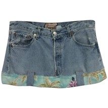 NWT Womens Size 10 Furst of a Kind for LF Blue Upcycled Levi&#39;s 501 Jean Shorts - £25.62 GBP