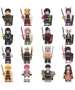 Demon Slayer Corps Tanjiro Inosuke Tengen Uzui Kyojuro Sanemi 16pcs Minifigures - $30.49