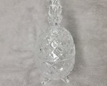 Vintage Slovakian Crystal Pineapple Candy Trinket Dish Jar Tri Footed W/... - $19.30