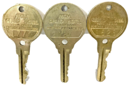 VTG MGM Brass Keys Casino Grand Hotel Reno Nevada LOT OF 3 # 177 # 1626 ... - £43.41 GBP
