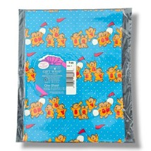 Vintage American Greetings Blue Baby Boy Birthday Shower Gift Wrap Paper... - £7.86 GBP