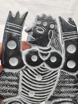 Ancient Jiroft Civilization BLACK Stone figure of mystical muscular men - £281.29 GBP