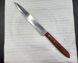 Town &amp; Country Serrated Knife 8” Straight Edge Stainless Wood Handle Vin... - £10.65 GBP